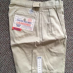 Structure khaki men’s shorts tan 31W relaxed pleated 100% cotton new nwt 26